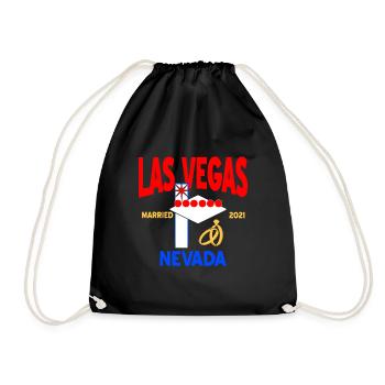 Las Vegas Nevada Mariés 2021 Retro Vegas Mariage - Sac de sport léger - noir - Devant