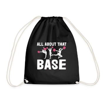 Cheerleader Über Diese Basis -Cheerleading - Turnbeutel - Schwarz - Vorne