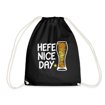 Bier Brauen Hobbybrauer Hefe Nice Day Biertrinker - Turnbeutel - Schwarz - Vorne