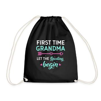 Pour la première fois, grand-mère a laissé le butin nouvelle grand-mère - Sac de sport léger - noir - Devant