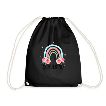 Retour à l’école Rainbow Girls Flowers - Sac de sport léger - noir - Devant