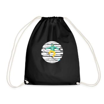 Snowboarding Outdoor Activity Snowboarder Winter - Drawstring Bag - black - Front