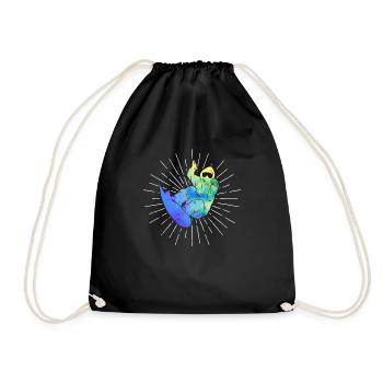 Snowboard Activité de plein air Snowboarder Hiver - Sac de sport léger - noir - Devant