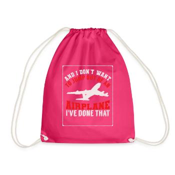 Und ich will nicht aus einem Flugzeug springen - Turnbeutel - Fuchsia - Vorne