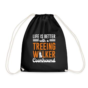 Treeing Walker Coonhound - Turnbeutel - Schwarz - Vorne