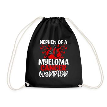 Myeloma Cancer Awareness Nephew Aunt Uncle - Turnbeutel - Schwarz - Vorne