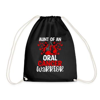 Oral Cancer Awareness Aunt Nephew Niece - Turnbeutel - Schwarz - Vorne