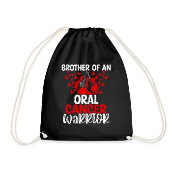 Sensibilisation au cancer de la cavité buccale Frères jumeaux Frère et sœur - Sac de sport léger - noir - Devant