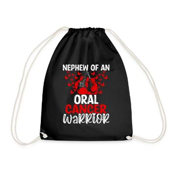 Oral Cancer Awareness Nephew Aunt Uncle - Turnbeutel - Schwarz - Vorne
