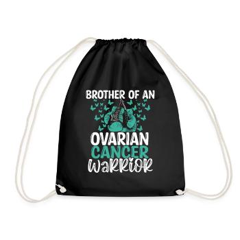 Ovarian Cancer Awareness Brother Twins Sibling - Turnbeutel - Schwarz - Vorne