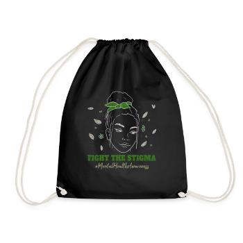 In May Wear Green Mental Health Awareness Month - Turnbeutel - Schwarz - Vorne
