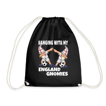 England Football Friends Hanging With My Gnomies F - Drawstring Bag - black - Front