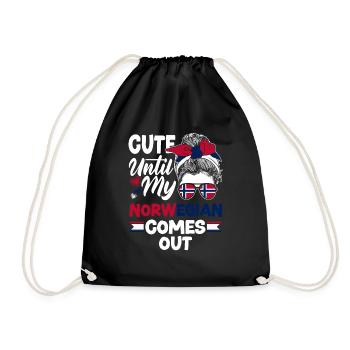 Norvège norvégien mignon jusqu’à ce que mon norvégien vienne - Sac de sport léger - noir - Devant