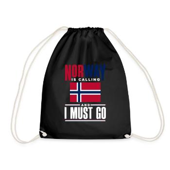 La Norvège appelle et je dois aller Norvège Norvégien - Sac de sport léger - noir - Devant