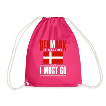 Danemark Drapeau Le Danemark appelle - Sac de sport léger - fuchsia - Devant