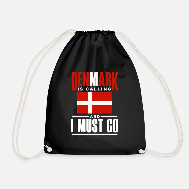 Dänemark Dänemark Dänemark Flagge Dänemark ruft - Turnbeutel - Schwarz