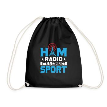 Radio amateur c’est un opérateur sportif de contact amateur - Sac de sport léger - noir - Devant