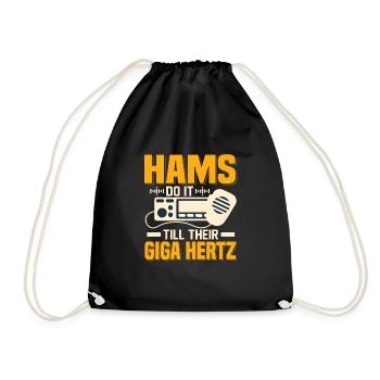 Hams Do It Till Their Giga Hertz Radio Operator - Turnbeutel - Schwarz - Vorne