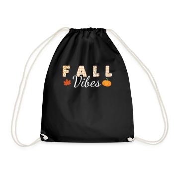Pumpkin Fall Vibes Thanksgiving Season Autumn - Turnbeutel - Schwarz - Vorne