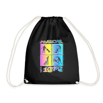Génial depuis 1979. Agilité, Hundetraining - Sac de sport léger - noir - Devant