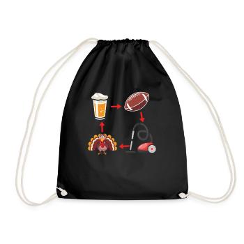 Rugby Beer Turquie Fan de football Thanksgiving - Sac de sport léger - noir - Devant