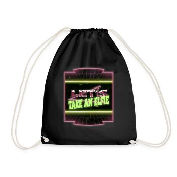 bodybuilder cute birthday present idea gift idea - Drawstring Bag - black - Front