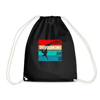 Snowboard Wintersport Snowboarder Ist mein Snow - Turnbeutel - Schwarz - Vorne