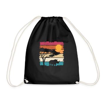 Vintage Rhino Sunset - Sac de sport léger - noir - Devant