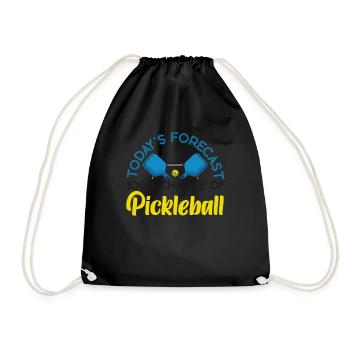 Pickleball Today's Forecast 100% - Turnbeutel - Schwarz - Vorne