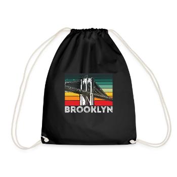 Brooklyn Bridge Vintage New York City Souvenir NY - Sac de sport léger - noir - Devant
