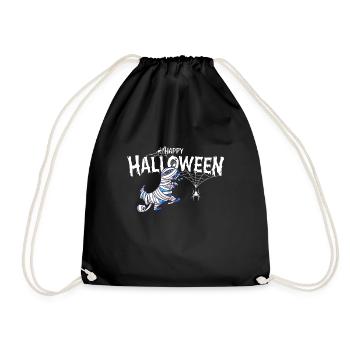 Happy Halloween Funny T-Rex Horror Costume Dino - Drawstring Bag - black - Front