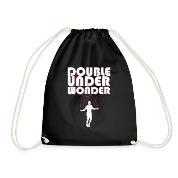 Speed Rope Skipping - Bouncy Rope Double Skipping - Drawstring Bag - black - Front