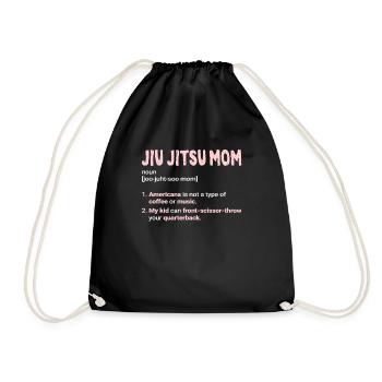 Jiu-Jitsu Maman Drôle de Mère Jiu Jitsu Brésilien BJJ - Sac de sport léger - noir - Devant
