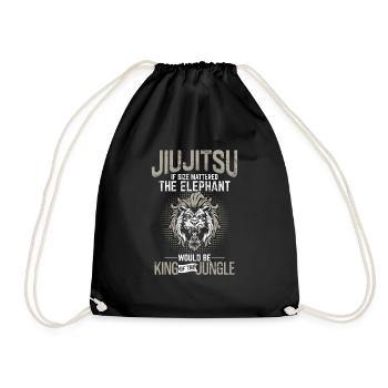 Brazilian Jiu Jitsu Leo Grappling BJJ MMA Jiu-Jits - Drawstring Bag - black - Front