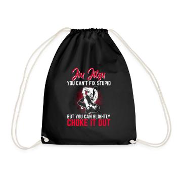 Funny Jiu-Jitsu ne peut pas réparer stupide BJJ Jiu Jitsu Pra - Sac de sport léger - noir - Devant