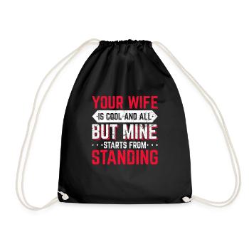 Drôle Jiu Jitsu Mari BJJ Jiu-Jitsu Ma femme est C - Sac de sport léger - noir - Devant