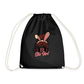 Costume Ski Girl Snowboard Ski Lapin - Sac de sport léger - noir - Devant