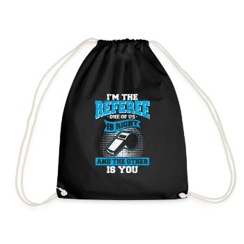 Je suis l’arbitre L’un de nous a raison drôle de football re - Sac de sport léger - noir - Devant