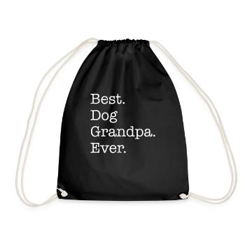 Bestes Opa Hund Geschenk Opa - Turnbeutel - Schwarz - Vorne