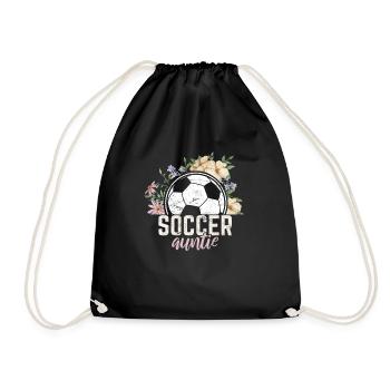 Soccer Tante Soccer Tante Neveu Mignon Drôle Joueur - Sac de sport léger - noir - Devant