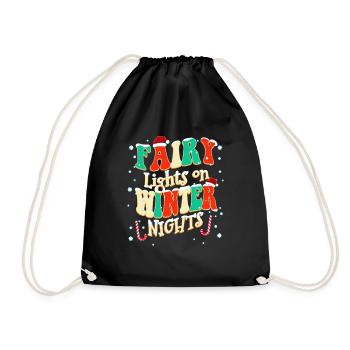Citations de Noël Lumières de fées sur l’hiver - Sac de sport léger - noir - Devant