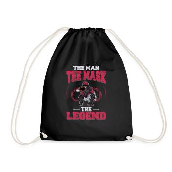 Receveur de baseball L’homme Le masque La légende Baseb - Sac de sport léger - noir - Devant