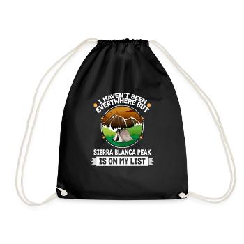 Sierra Blanca Peak Is On My List Hiking Camping - Turnbeutel - Schwarz - Vorne