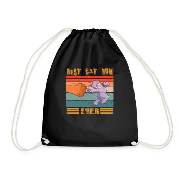 Cat Mama Design for Cat Lovers - Drawstring Bag - black - Front