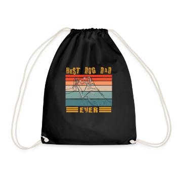 Dog design for pet lovers - Drawstring Bag - black - Front