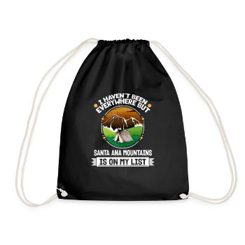 Santa Ana Mountains Is On My List Hiking Camping - Turnbeutel - Schwarz - Vorne