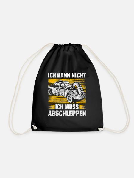 Ich Kann Nicht Ich Muss Abschleppen Geschenk - Turnbeutel - Schwarz