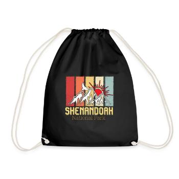 Nationalpark Shenandoah Souvenir Berge Wandern Vir - Turnbeutel - Schwarz - Vorne