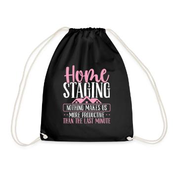 Home Staging Last Minute Decorating Home Stager - Turnbeutel - Schwarz - Vorne
