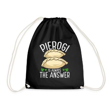 Pierogi is always the answer Polish Food Making - Drawstring Bag - black - Front